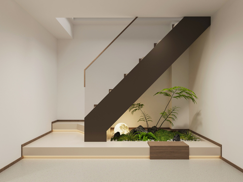 Modern Interior Landscape Stairs Small View