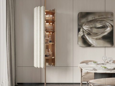 Modern Corner Wine Cabinet