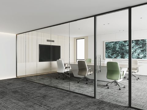 Modern Reception Room glass partition