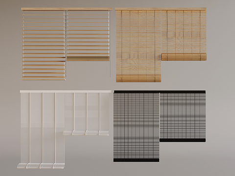 Modern roller blinds Bamboo blinds Drawing blinds