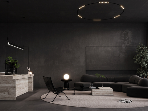 Dark Style Living Room