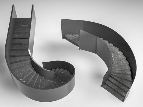 modern revolving staircase handrail staircase