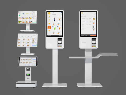 Modern cash register self-service cash register