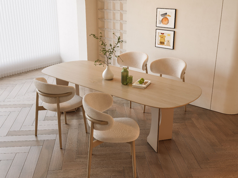 Cream Style dining table and chair