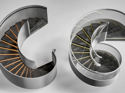 modern revolving staircase handrail staircase