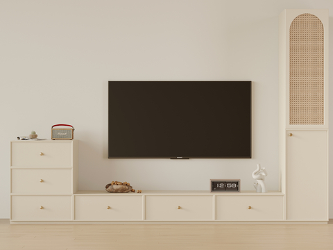 Cream Style TV cabinet