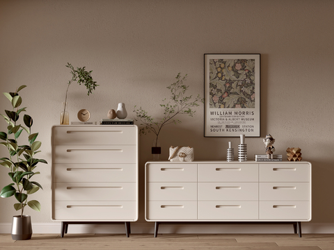 Cream Style Entrance Cabinet Bucket Cabinet