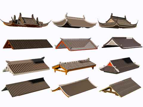 Chinese ancient building roof eaves