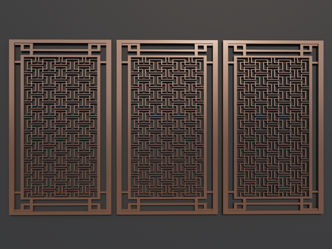 Chinese-style hollow partition screen