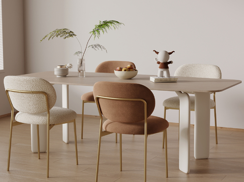 Cream Style dining table and chair