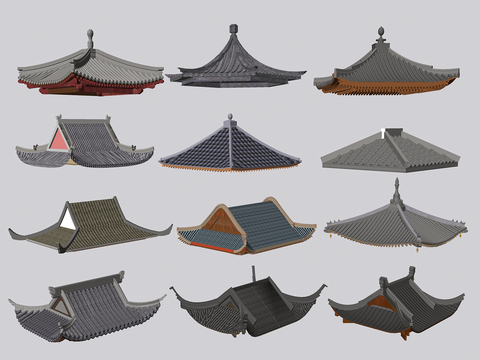 Chinese ancient building roof eaves