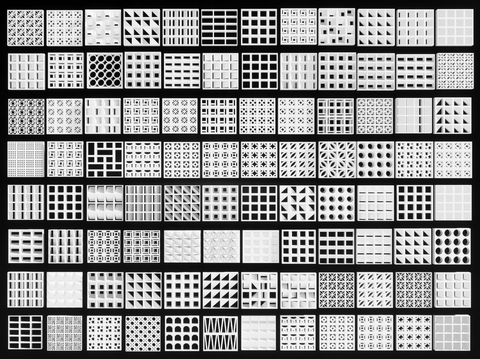 Cement hollow partition screen partition