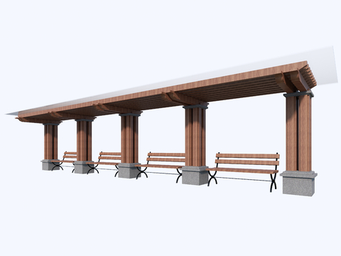 Modern Park Corridor Rack Solid Wood Corridor Rack