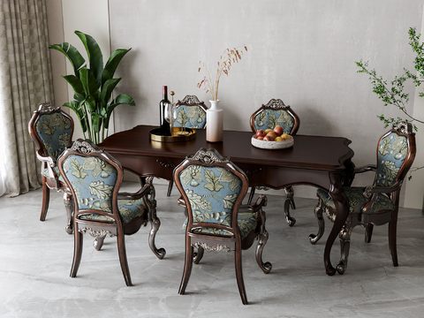 American Dining Table and Chair