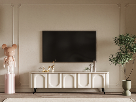 Cream Style TV cabinet