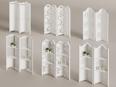 Nordic Hollow Partition Folding Screen