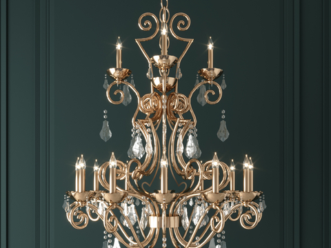 European-style crystal chandelier