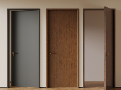 Middle style single door interior door