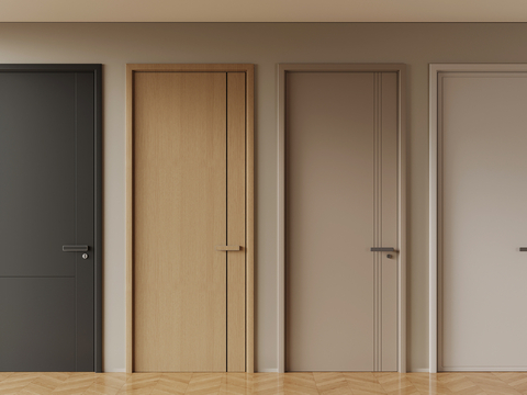 Modern single door interior door