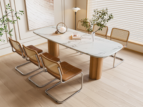 Cream Style dining table and chair