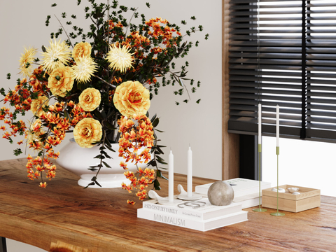 Desktop Vase Flower Candle