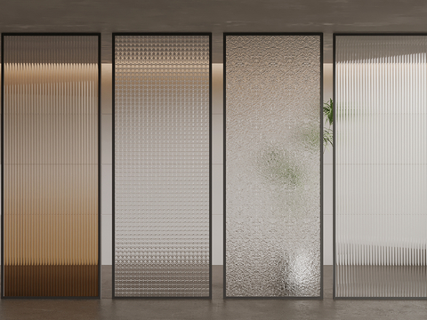 Glass partition screen