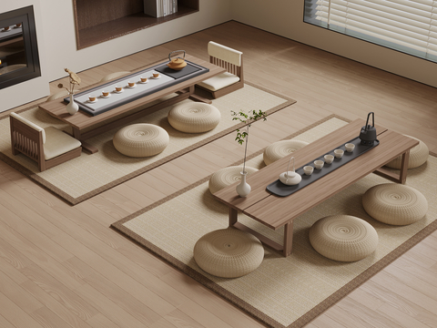 Japanese Tea Table and Chair Tea Table