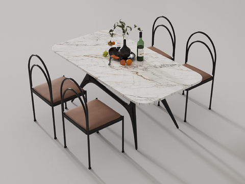 Cream Style dining table and chair