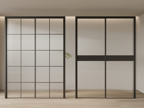 Modern glass sliding door