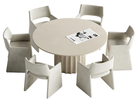 Middle style dining table and chair