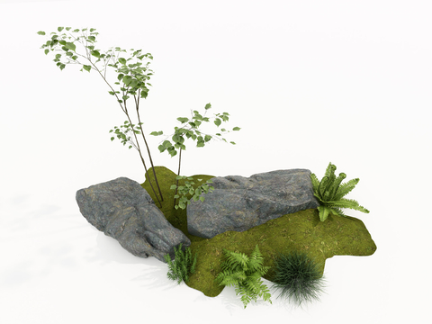 moss micro-terrain pile slope