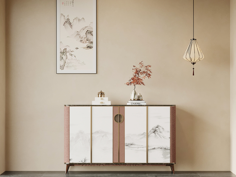 Neo-Chinese Style Entrance Cabinet Side Cabinet