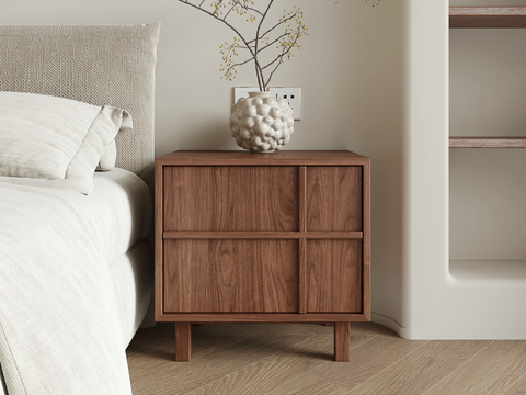 Wabi-sabi Style Bedside Cabinet