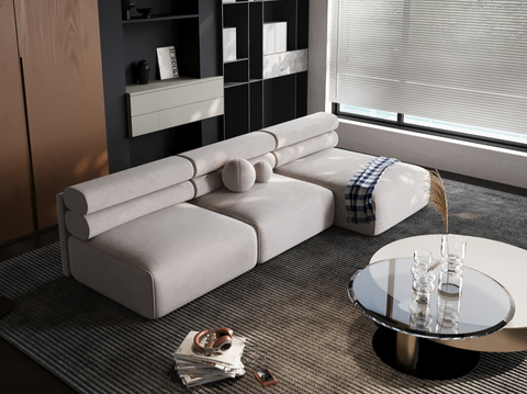 Italian sofa multi-person sofa soft sofa