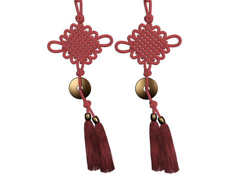 Chinese knot copper money tassel