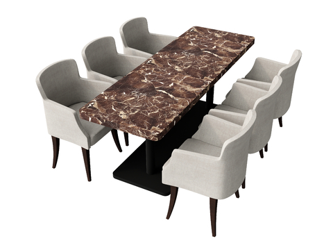 Bar Dining Table and Chair Marble Dining Table