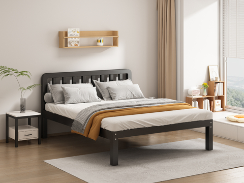 Nordic wrought iron double bed