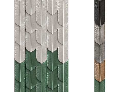 Retro feather brick partition feather brick