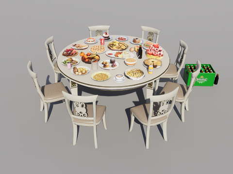 Modern Dining Table and Chair Round Dining Table