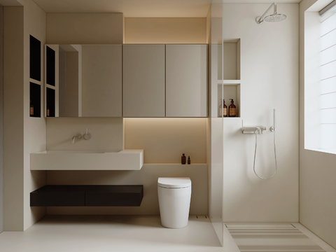 Modern Minimalist Restrooms