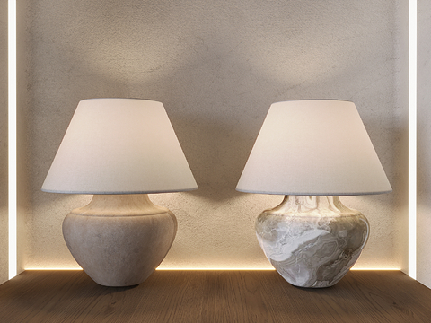 Quiet ceramic pot table lamp