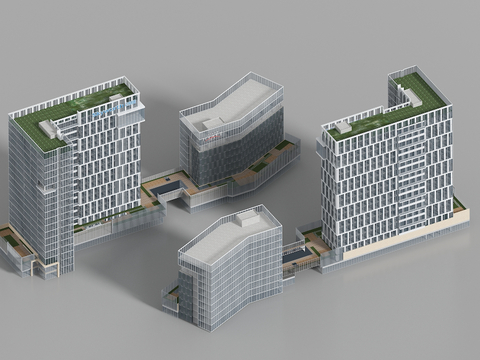 Modern office building complex