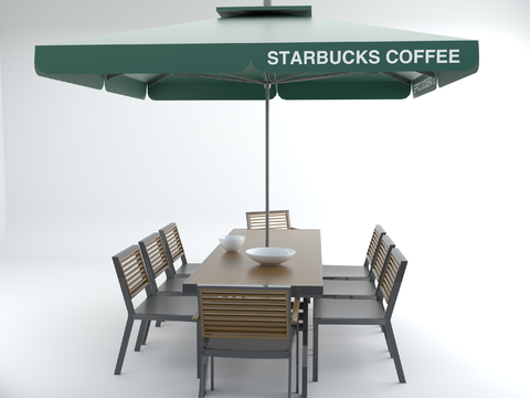 Modern Outdoor Courtyard Dining Table and Chair