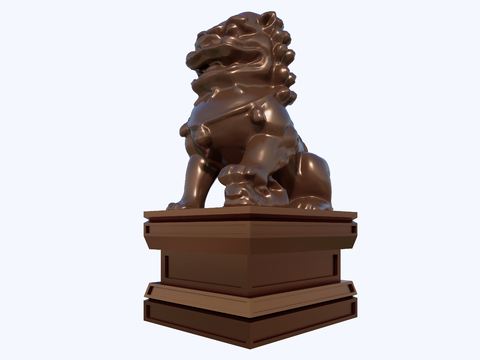 New Chinese Sculpture Stone Lion Sculpture