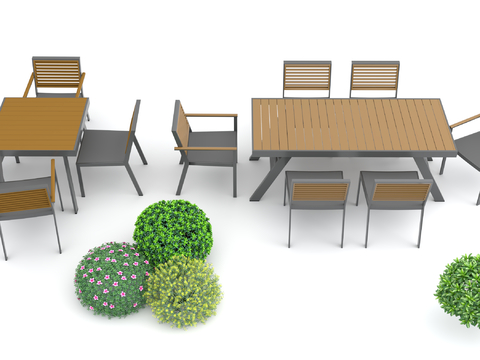 Modern Outdoor Dining Table and Chair