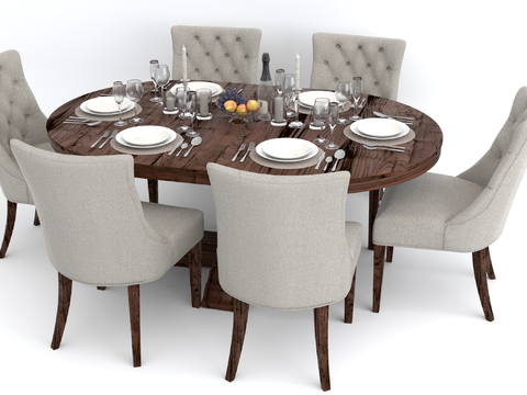 European Dining Table and Chair