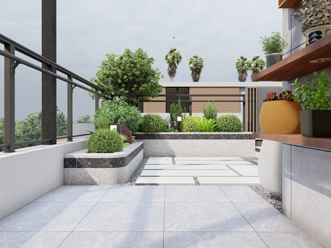 Modern Courtyard Garden