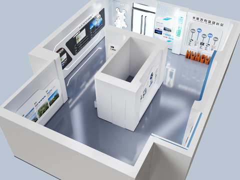 Bird's-eye view planning of modern science and technology exhibition hall