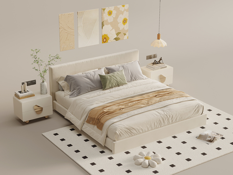 Cream Style double bed