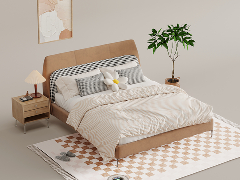 Cream Style double bed